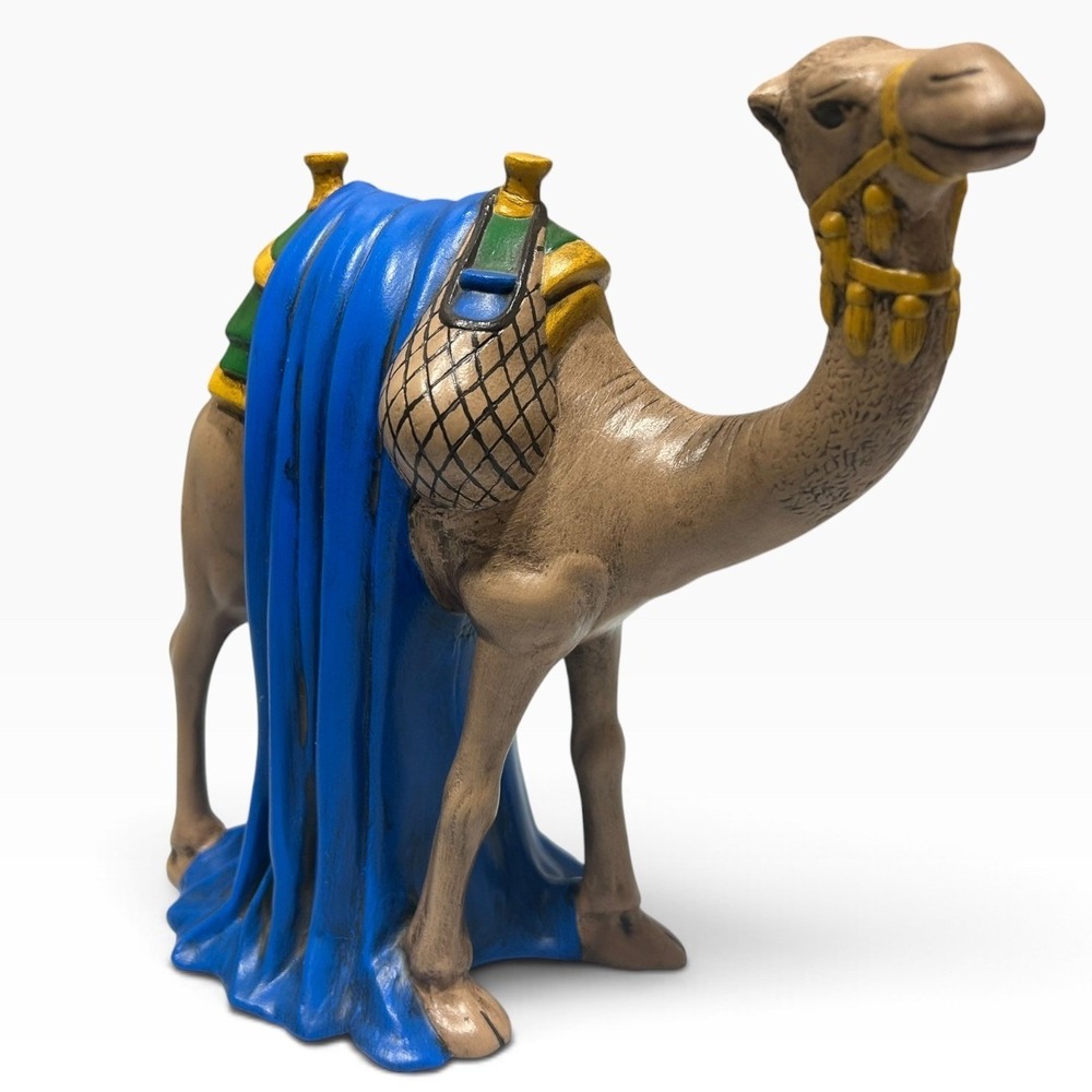Vintage 1970s Holland Mold Hand Painted Ceramic Camel Figurine 9 Inch Nativity